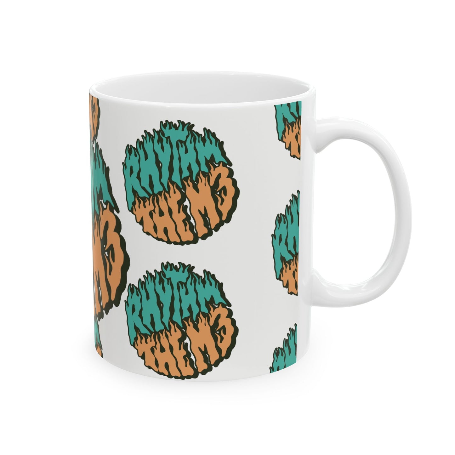 Tiled Rhythm The M3 Ceramic Mug - 11oz & 15oz - Fun Vibe for Music Lovers