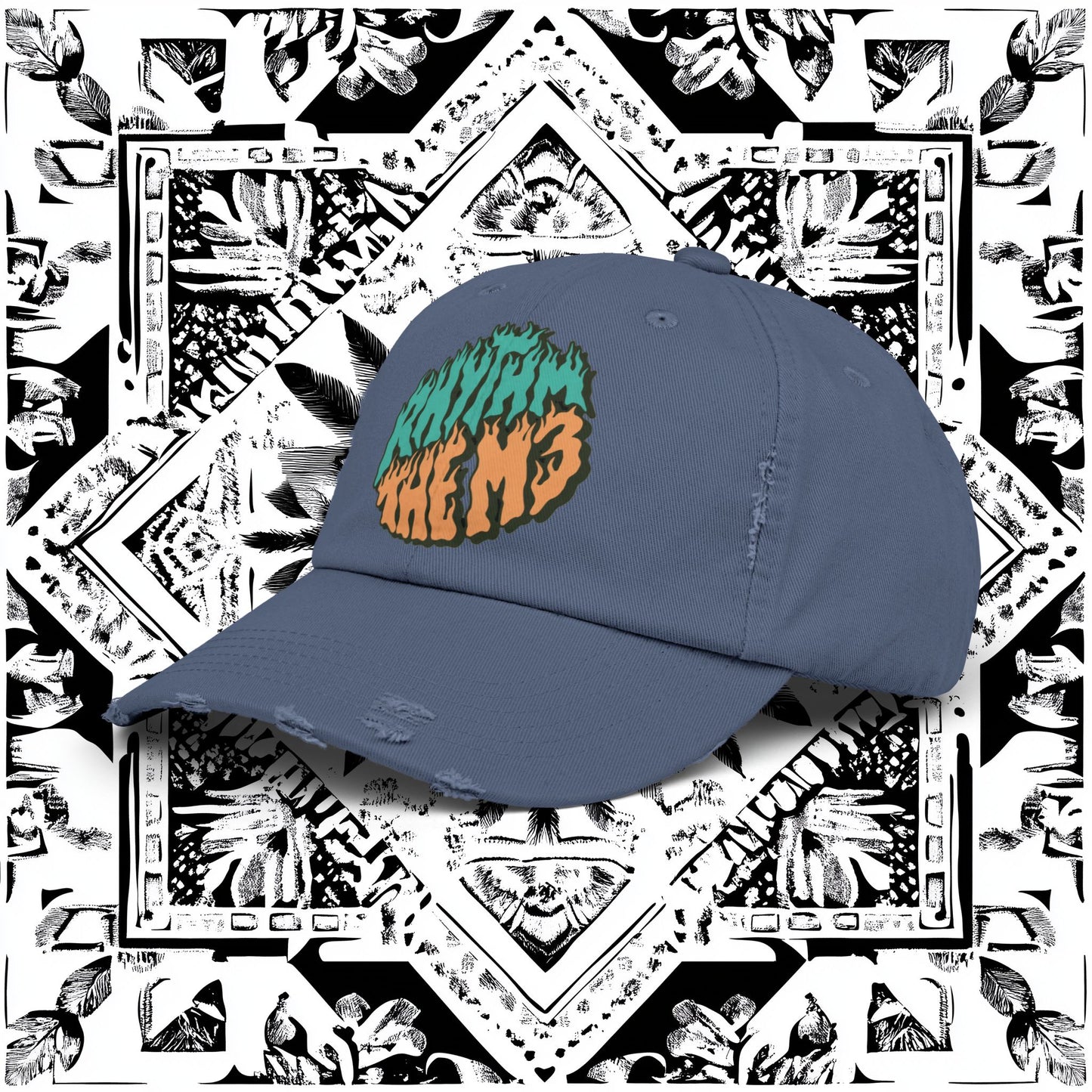 Distressed Cap - 'RTM3' Graphic Hat