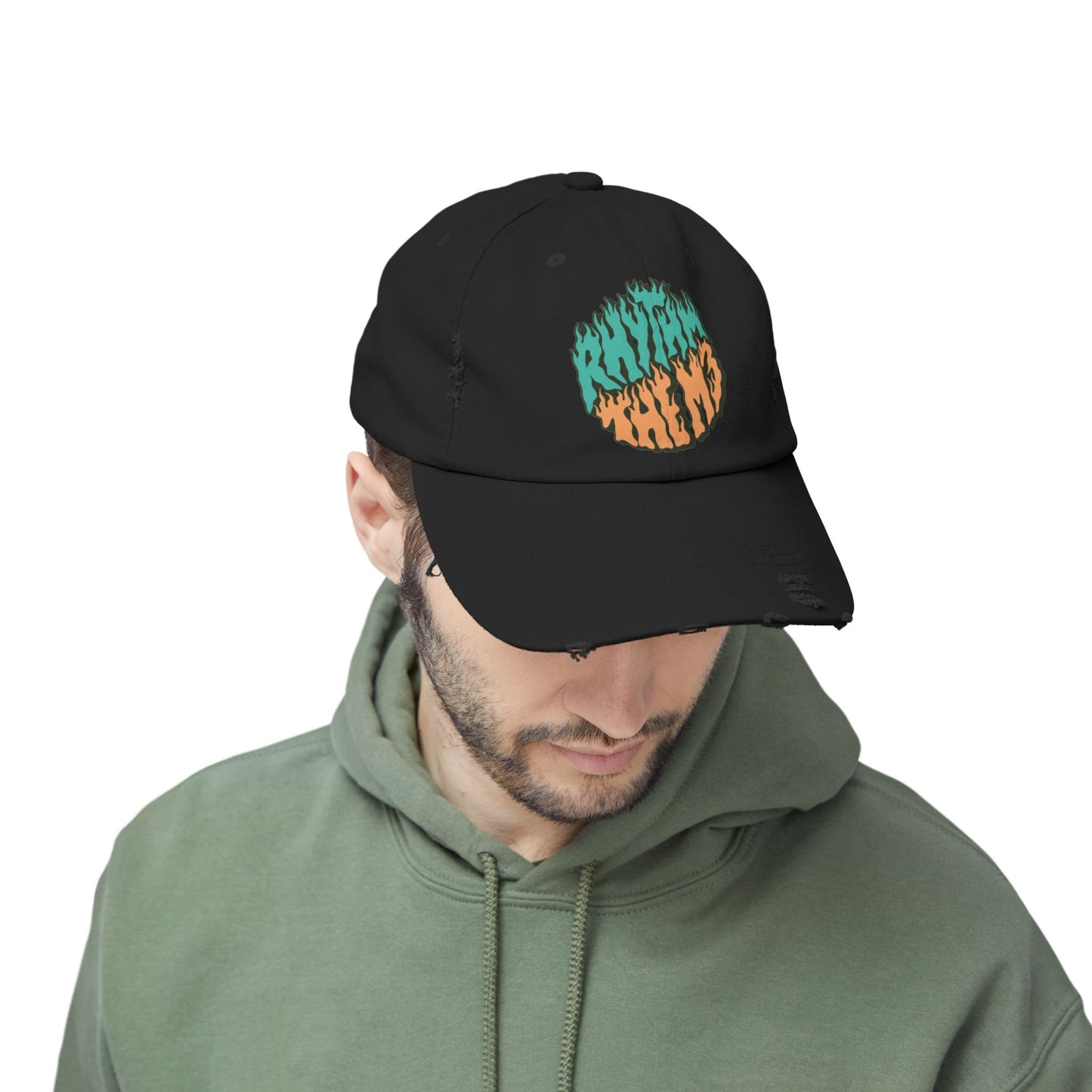 Distressed Cap - 'RTM3' Graphic Hat