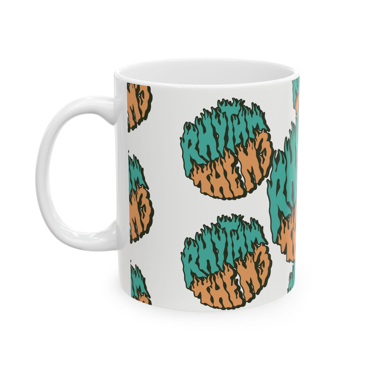 Tiled Rhythm The M3 Ceramic Mug - 11oz & 15oz - Fun Vibe for Music Lovers