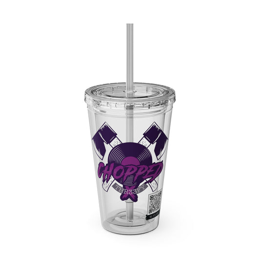 #011 - CHOPP3DxTHR33FY | Tumbler with Straw, 16oz