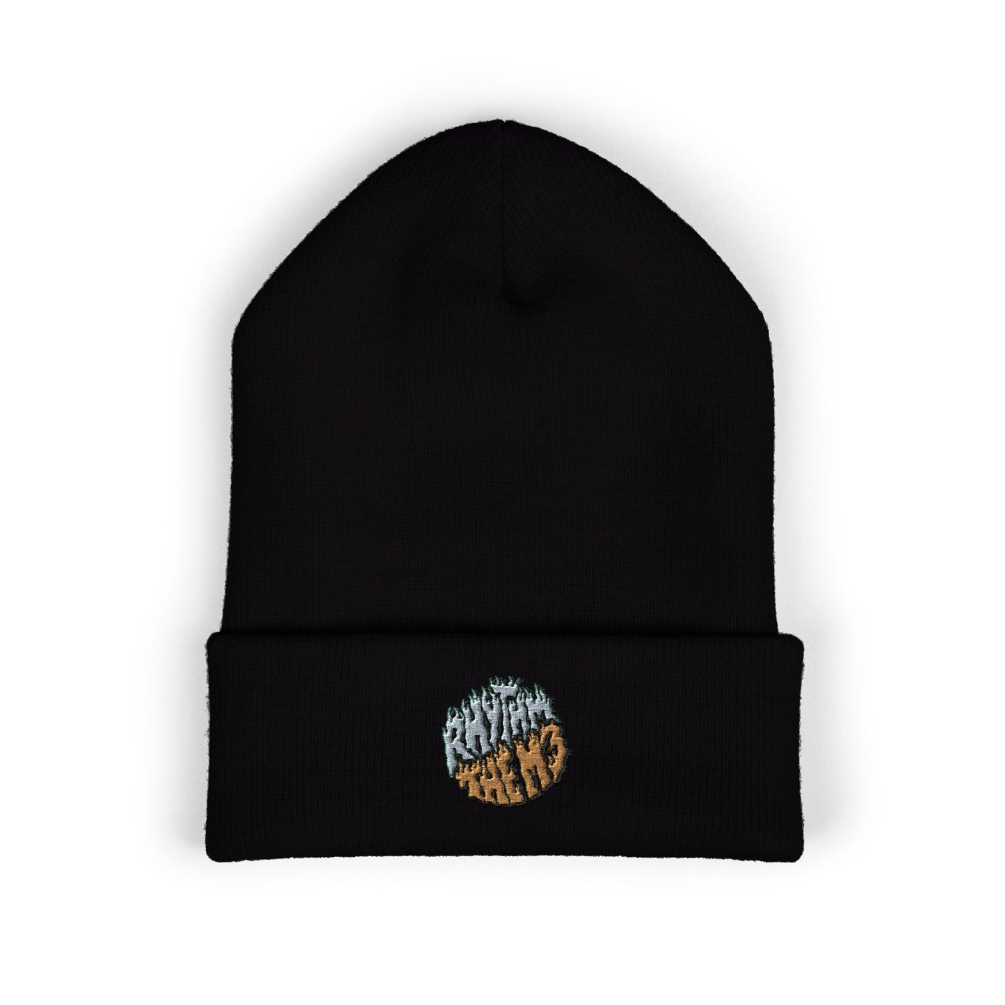 'RTM3' Embroidered Cuffed Beanie