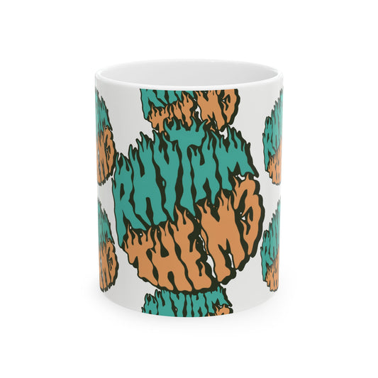 Tiled Rhythm The M3 Ceramic Mug - 11oz & 15oz - Fun Vibe for Music Lovers